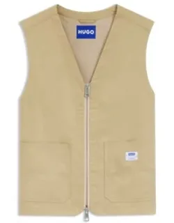 Relaxed-fit Gilet In Mercerized Cotton