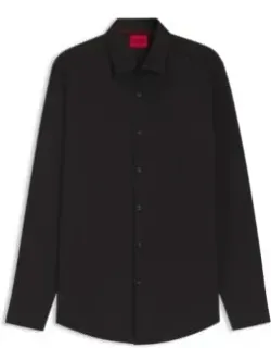 Slim-fit Shirt In Cotton-linen Jacquard