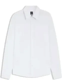 Slim-fit Shirt In Italian Performance-stretch Seersucker