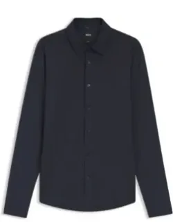 Slim-fit Shirt In Italian Performance-stretch Seersucker