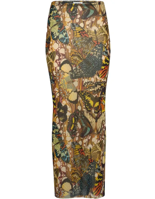 Long Skirt With "bow Tie" Print