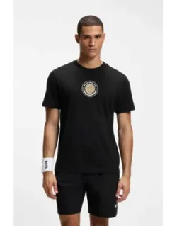 Relaxed-fit T-shirt In Cotton With Tennis Artwork