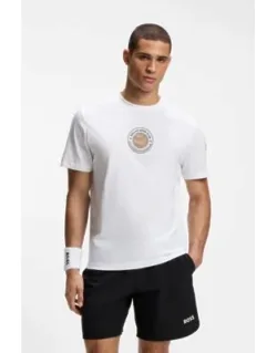 Relaxed-fit T-shirt In Cotton With Tennis Artwork