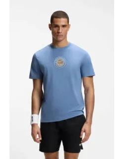 Relaxed-fit T-shirt In Cotton With Tennis Artwork