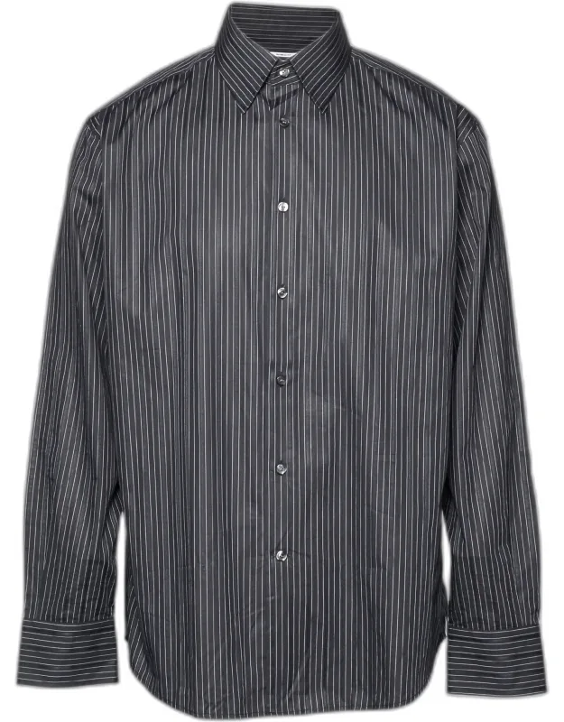 Pinstripe Cotton Business Fit Shirt