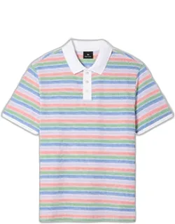Multicolour Stripe Cotton Polo Shirt