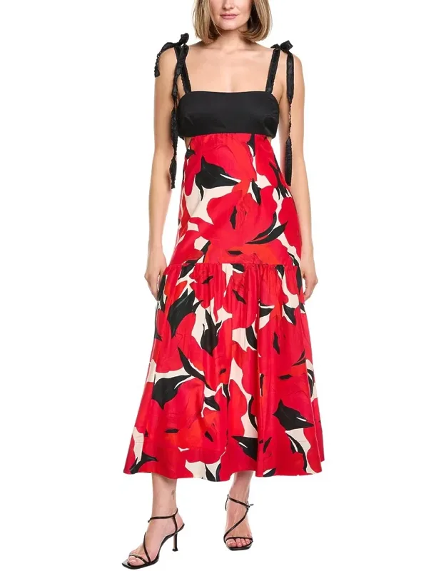 Silk-blend Midi Dress