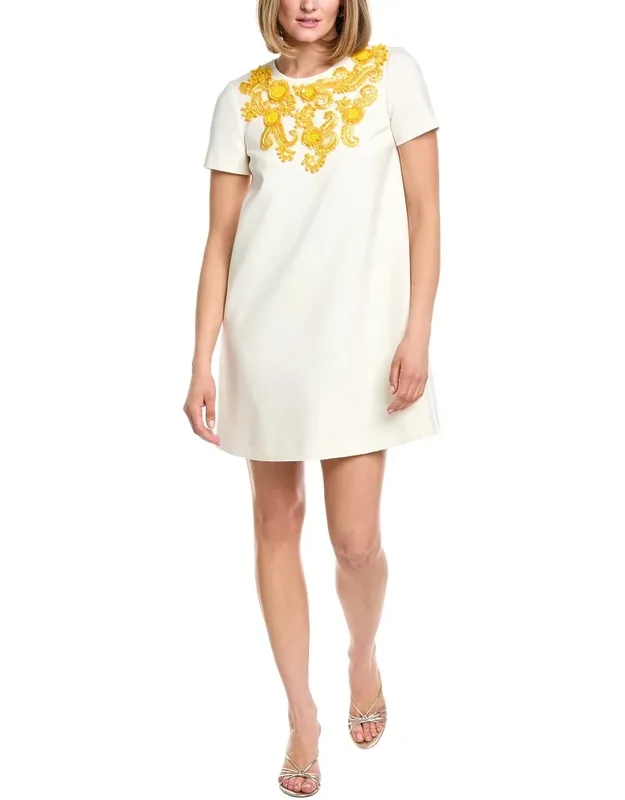 A-line Wool-blend Shift Dress