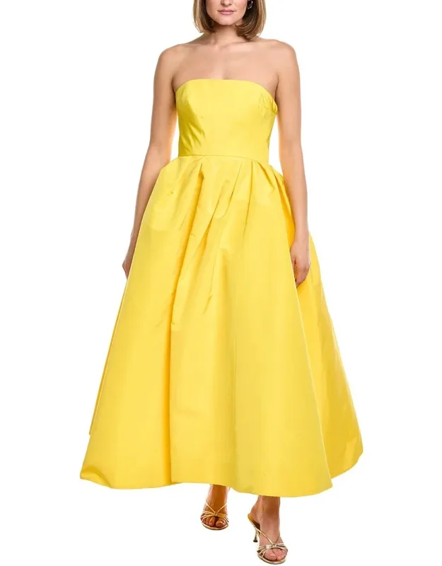 Solid Silk Midi Dress