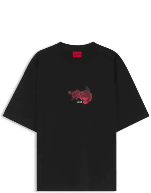 Rose-artwork T-shirt