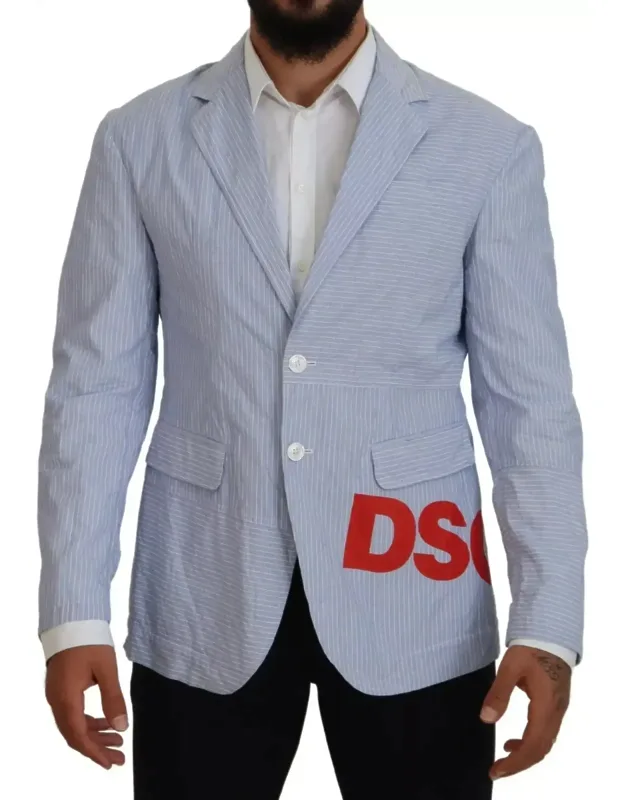 Striped Single Breasted Formal Coat