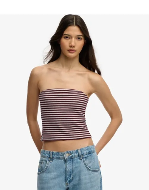 Athletic Essentials Stripe Jersey Bandeau Top