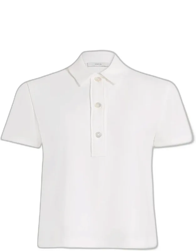 Crepe Polo Shirt