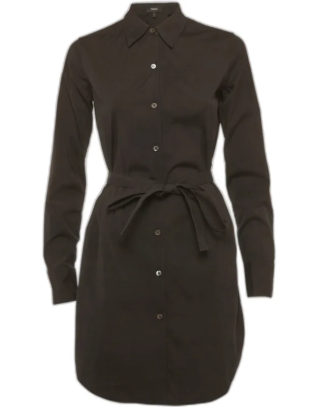 Cotton Long Sleeve Shirt Dress
