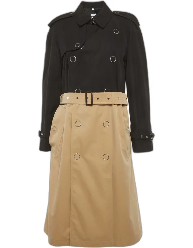 Gabardine Two Tone Trench Coat