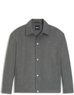 Relaxed-fit Overshirt In Brushed Stretch Flannel