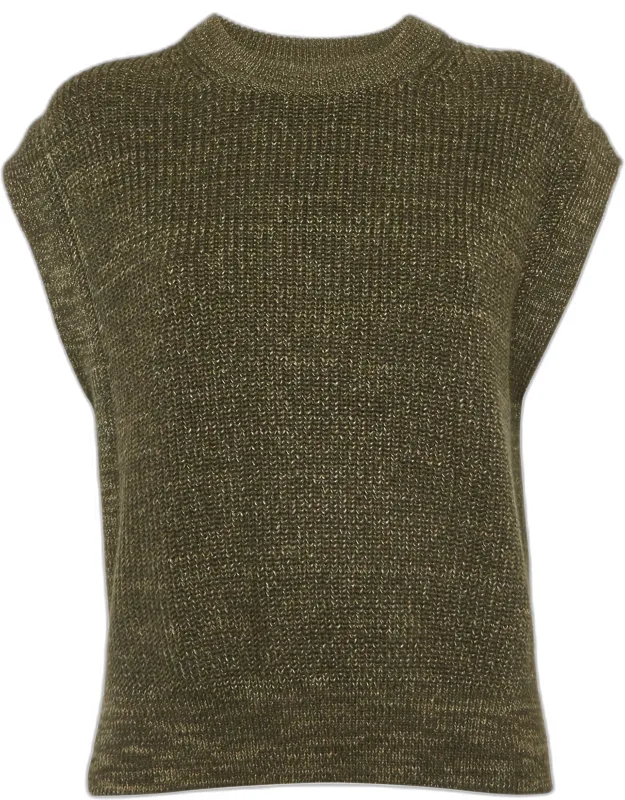 Rib Knit Dolman Sleeveless Jumper