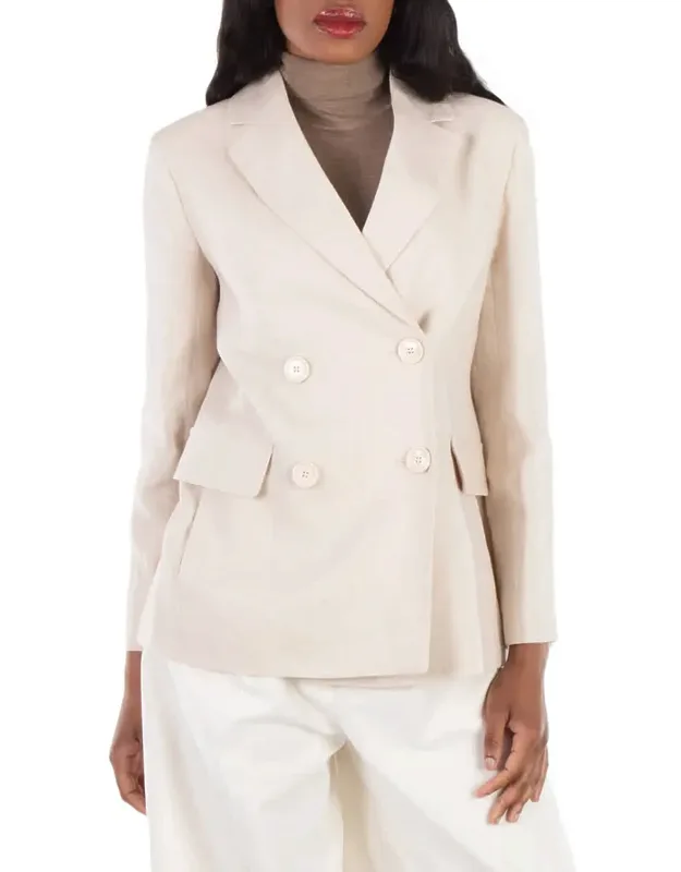 Laura Double-breasted Linen Blazer