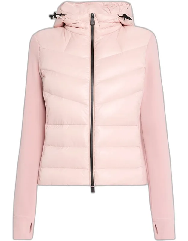 Puffer Polar Fleece Zip-up Cardigan