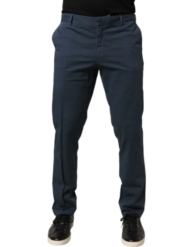 Skinny Fit Mid Waist Chino Trousers