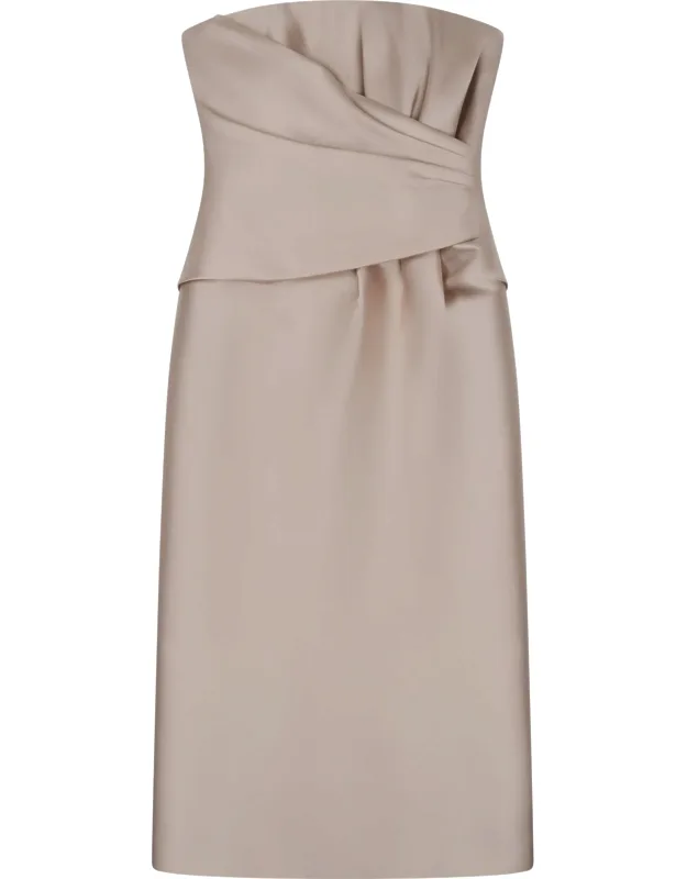 Midi Dress With Drape