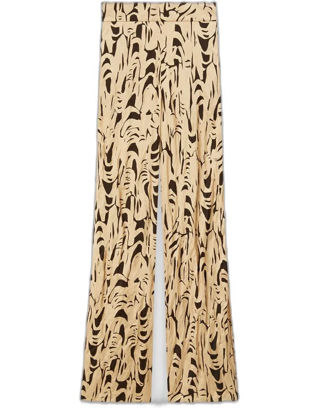Dijon Printed Crinkle Trousers