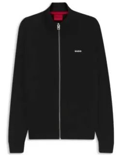 Logo-detail Knit Jacket In Cotton