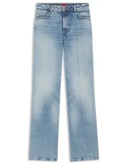 Wide-leg Jeans In Stretch Denim