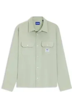 Logo-label Shirt In Cotton Twill