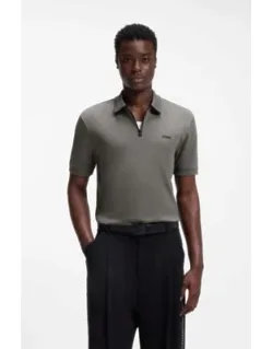 Contrast-logo Polo Shirt In Cotton Piqué