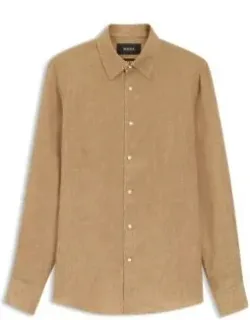 Slim-fit Shirt In Italian-made Linen