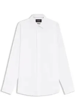 Regular-fit Shirt In Italian-made Cotton And Silk
