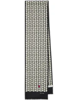 Silk 'valentine's Heart' Print Scarf
