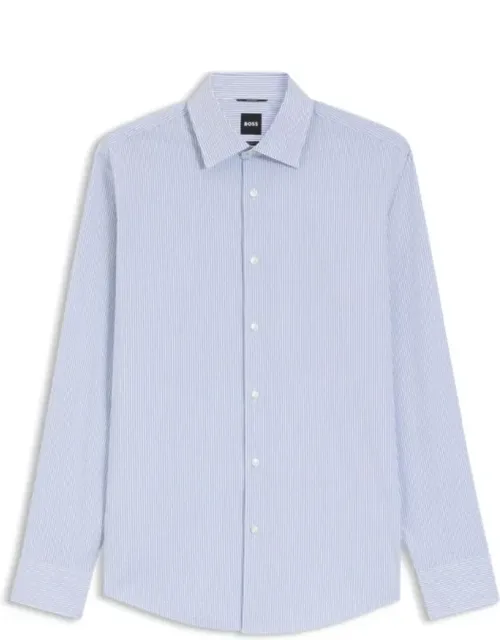 Striped Regular-fit Shirt In Performance-stretch Fabric