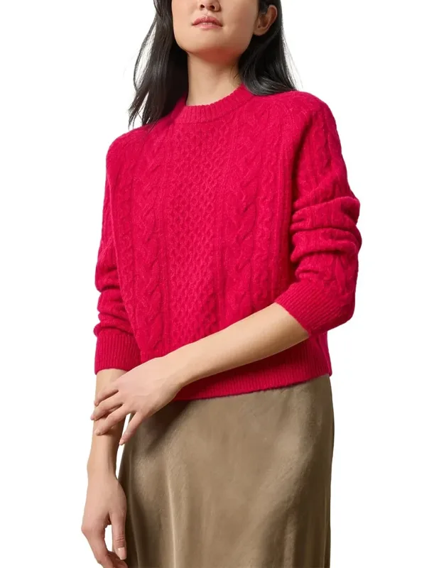 Mixed Stitch Alpaca & Wool-blend Pullover