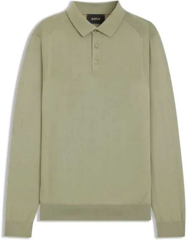 Polo Sweater In Wool, Silk, And Cashmere