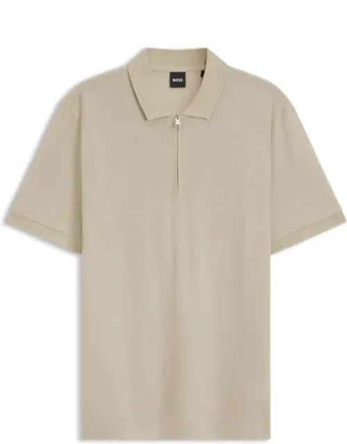 Zip-placket Polo Shirt
