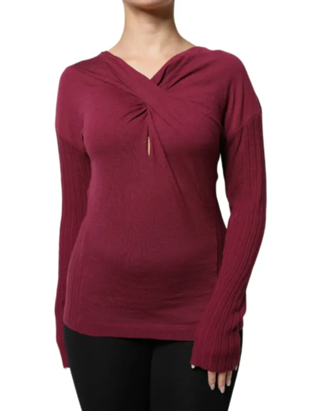 Keyhole Knit Pullover Sweater