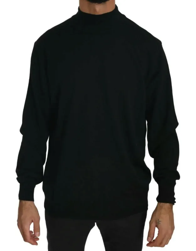 Turtle Neck Pullover Top Virgin Wool Sweater