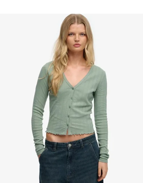 Athletic Essential Pointelle Cardigan