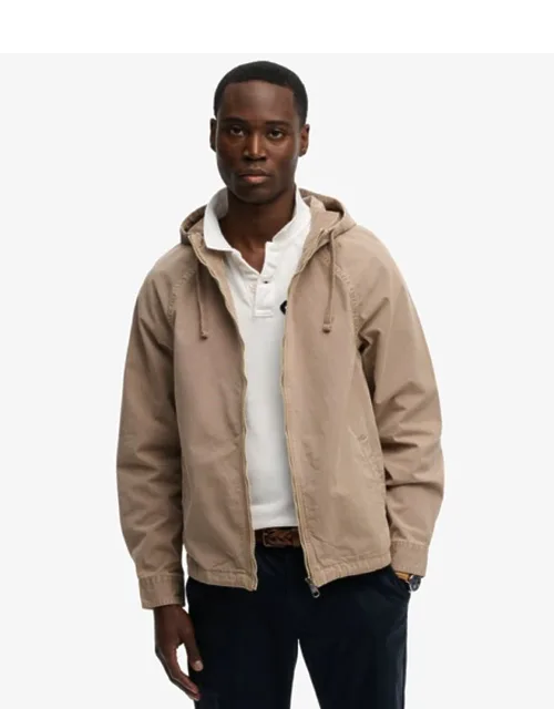 Hooded Washed Twill Jacket