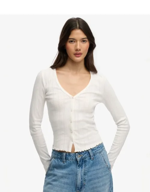 Athletic Essential Pointelle Cardigan