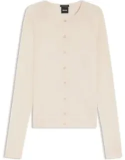 Boss Superfine Merino Wool Cardigan With Natural Breathability And Moisture Management