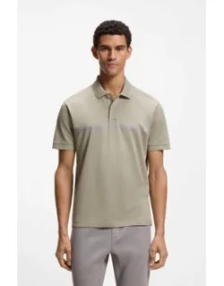 Polo Shirt With Engineered Stripe