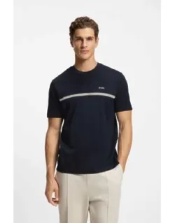 Cotton T-shirt With Logo And Stripe