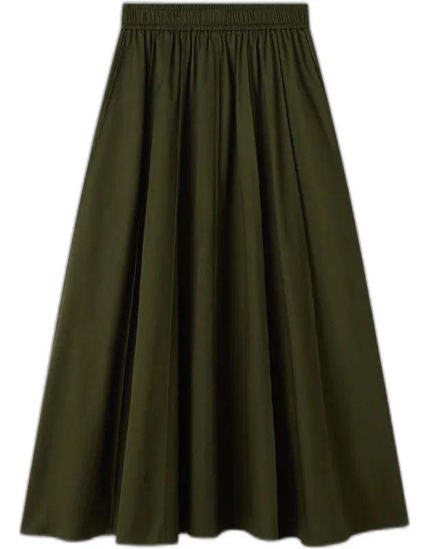 Cotton Sateen Skirt