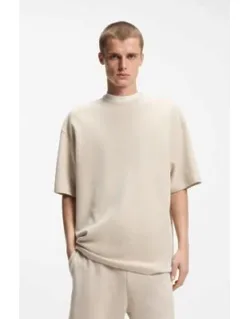 Waffle-structure T-shirt In A Cotton Blend