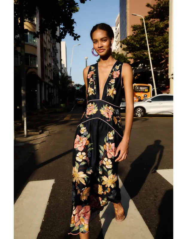 Maira Floral Midi Dress