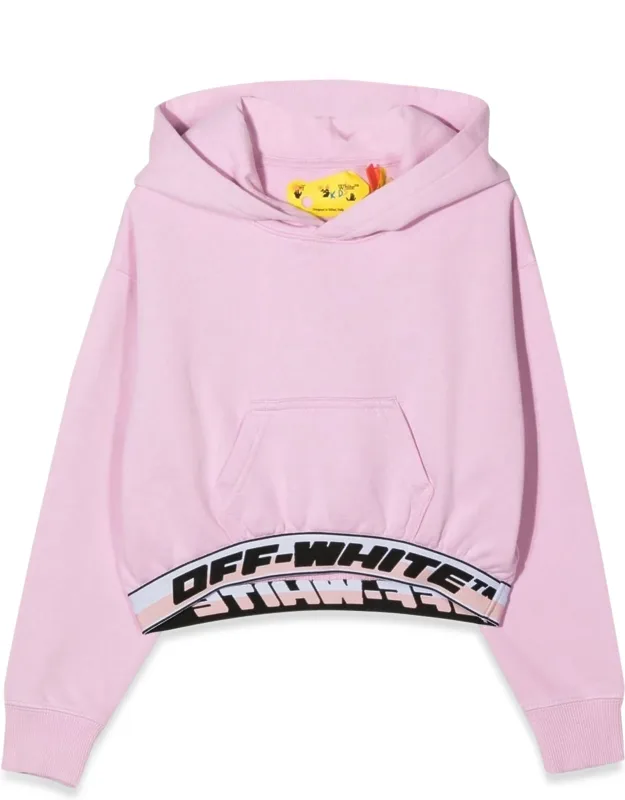 Logo Band Hoodie Crop
