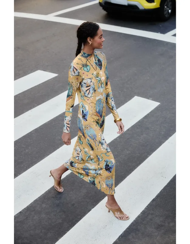 Mystical Long Sleeve Maxi Dress
